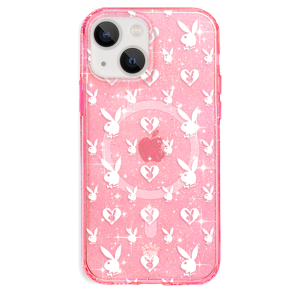 Playboy Pink Bunny Glitter iPhone Case - Cute & Stylish Phone Cover for iPhone 13/14/15 Pro Max - Perfect for Parties, Gifts & Everyday Fashion