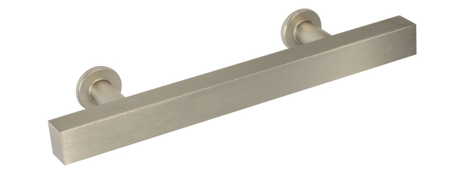 Brushed Nickel T-Bar Drawer Pulls - Cabinet Handles for Kitchen, Bathroom & Furniture - Modern Hardware for Drawers & Cabinets - Easy Installation & Durable Finish