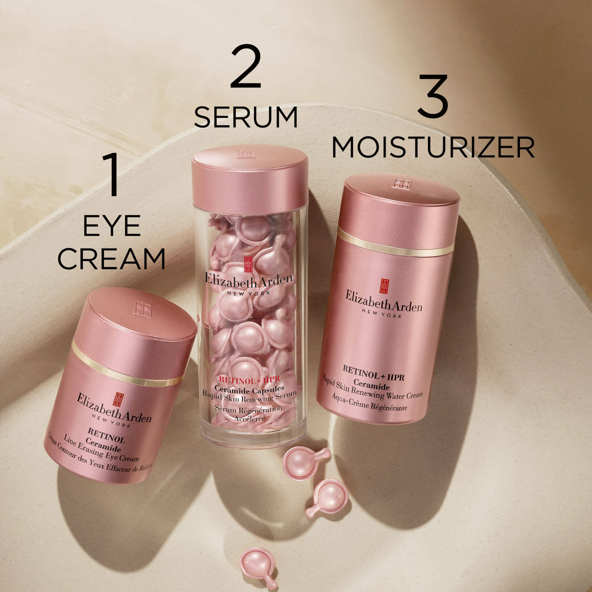Retinol + HPR Ceramide Capsules - 90 Piece Rapid Skin Renewing Serum Set for Anti-Aging & Wrinkle Reduction - Perfect for Nighttime Skincare Routine & Dry Skin Treatment