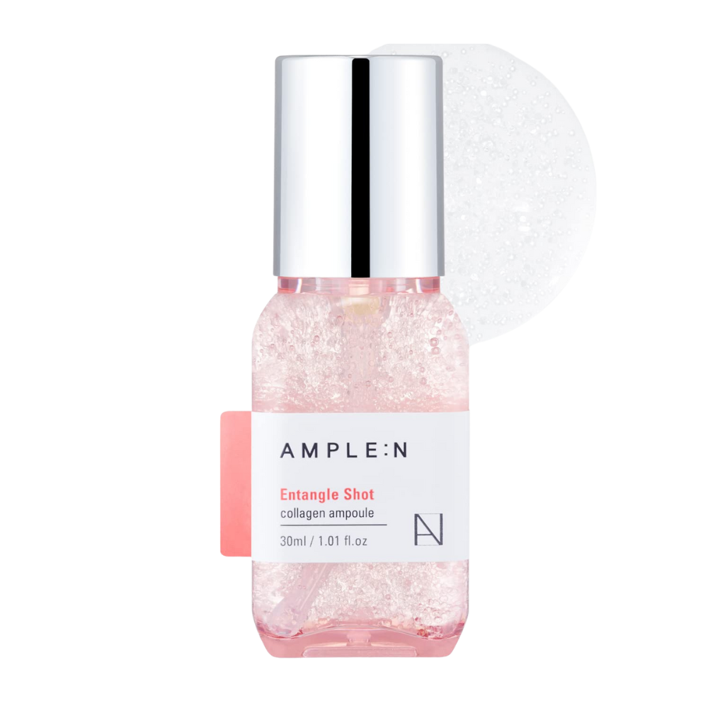 AMPLE:N Entangle Shot Collagen Ampoule 30ml - Anti-Aging Facial Serum for Wrinkles & Fine Lines - Hydrating & Firming Skin Care Treatment for Daily Use & Night Routine