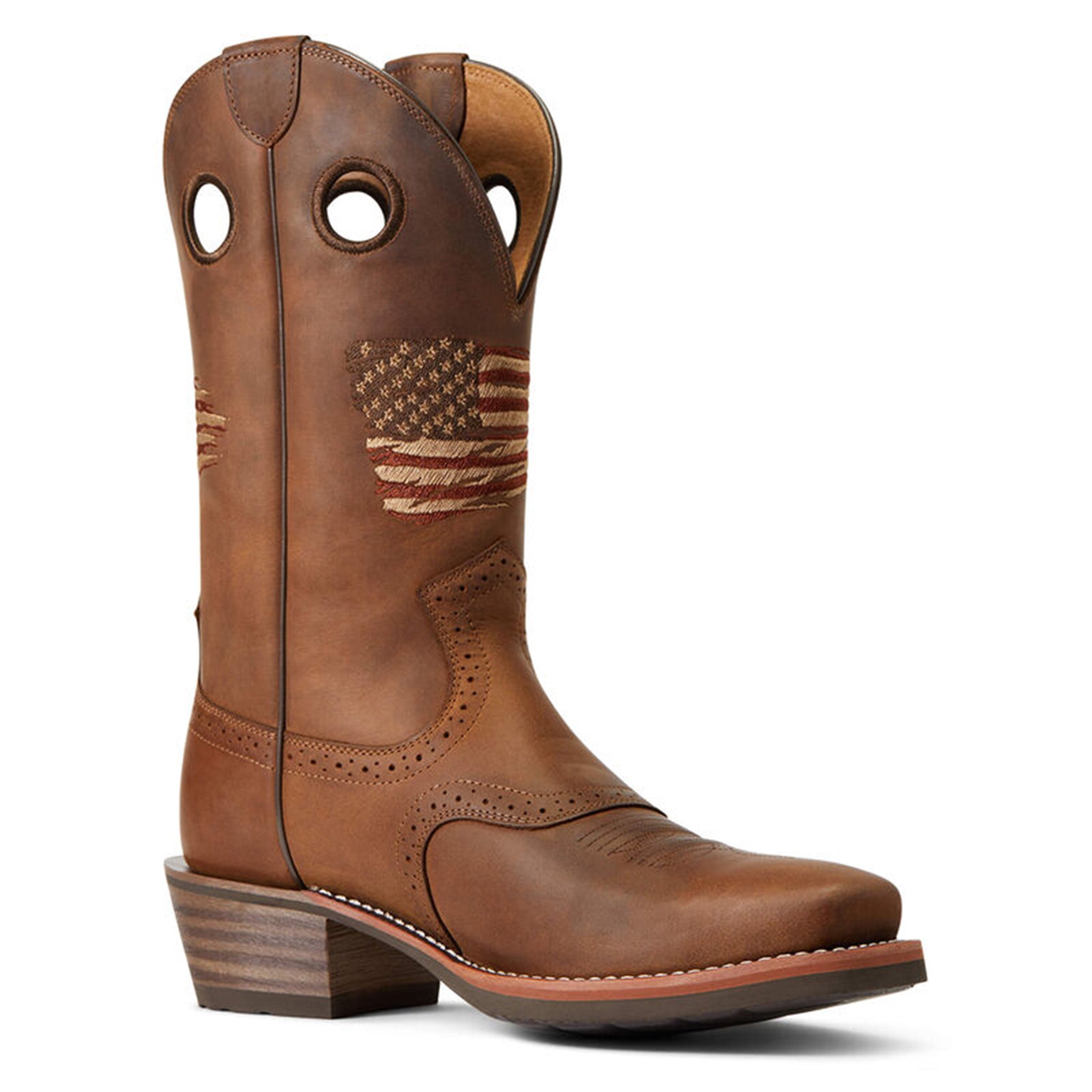 Ariat Men's Rough Stock Patriot Boot - Western Cowboy Boots for Riding, Work & Outdoor Adventures | Durable & Comfortable for Ranch, Rodeo & Daily Wear