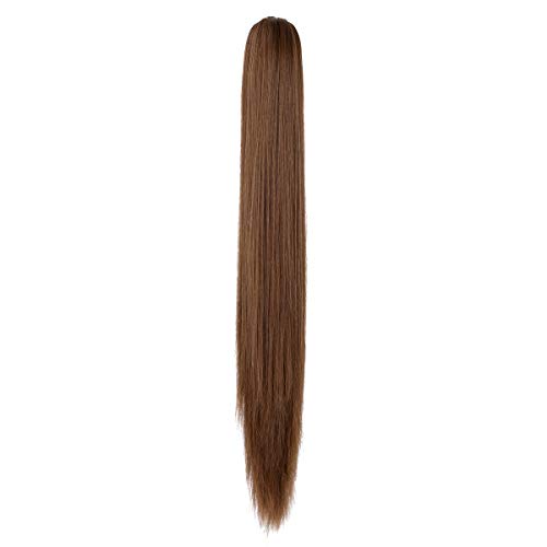 Clip-in Ponytail Hair Extension with Claw Clip - Natural Looking Hairpiece for Instant Volume & Length - Perfect for Parties, Weddings & Everyday Styling
