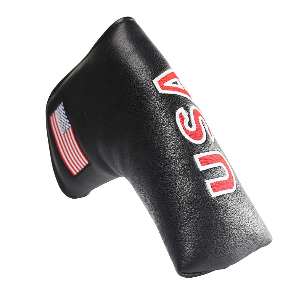 Premium Golf Blade Putter Cover - Synthetic Leather Headcover with Secure Closure for Scotty Cameron, Odyssey, Taylormade & Ping Putters - Perfect for Golf Course Protection & Club Storage