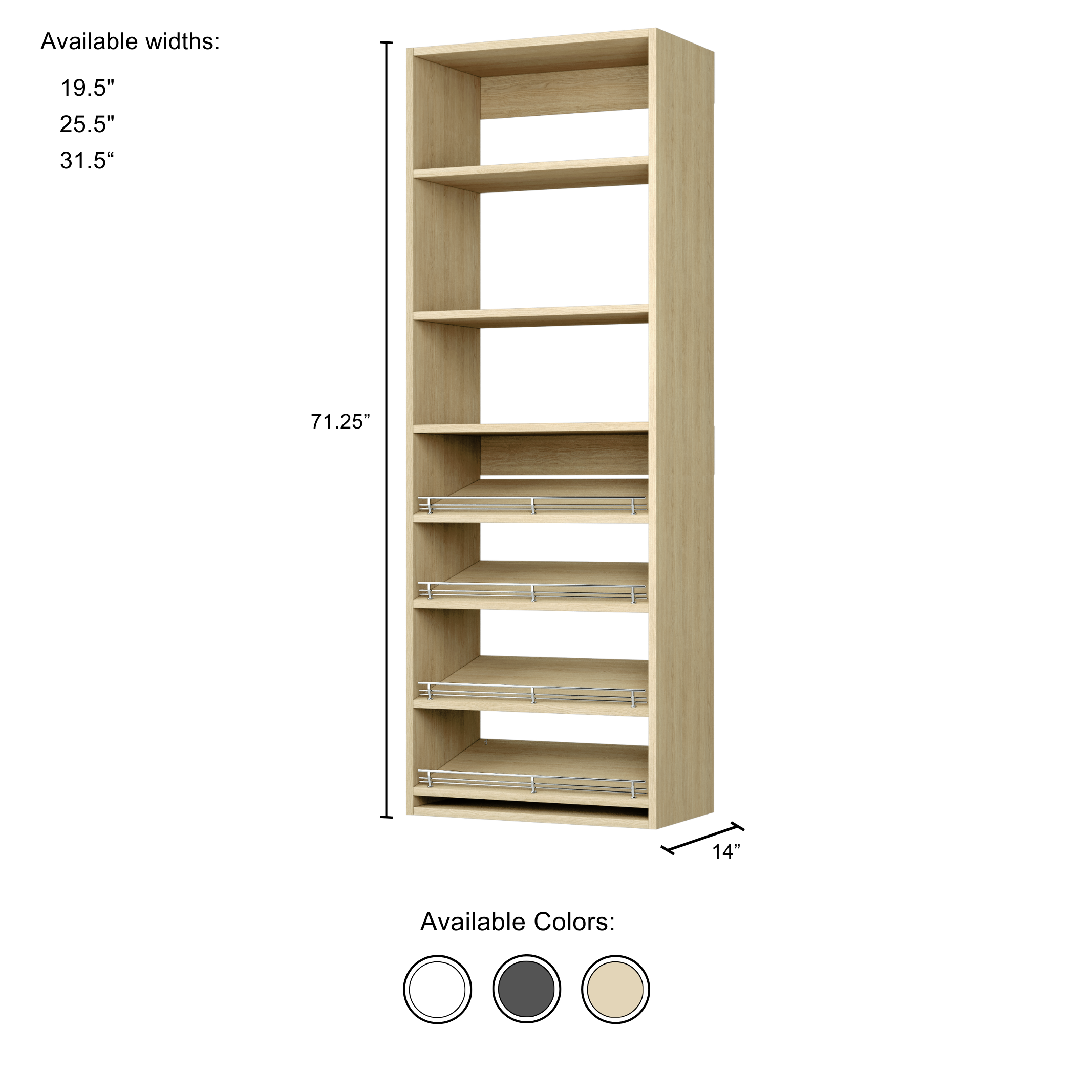 Vista Tall Shoe Shelf Tower - 5-Tier Shoe Organizer for Closet, Entryway & Bedroom - Space Saving Shoe Storage Rack for Sneakers, Boots & Heels - Sturdy Shoe Rack for Home Organization