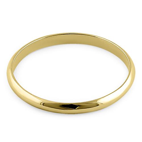 14K Solid Yellow Gold 2mm Wedding Band Ring for Men & Women - Perfect for Engagement, Anniversary, and Everyday Wear