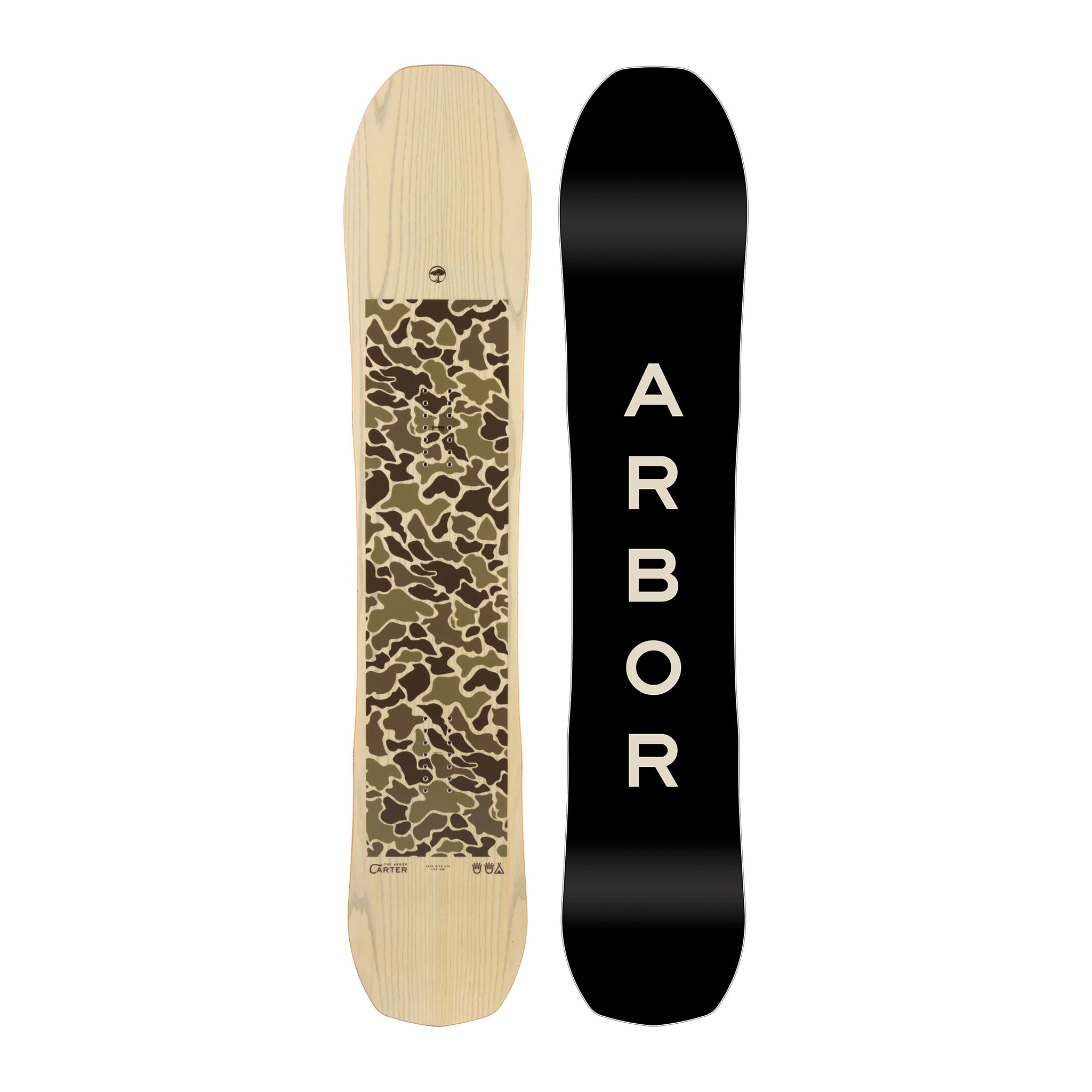 Arbor Carter Camber Snowboard 2025 - Premium All-Mountain Snowboard for Men & Women | Perfect for Freeriding, Park & Powder | Durable Construction for Advanced Riders