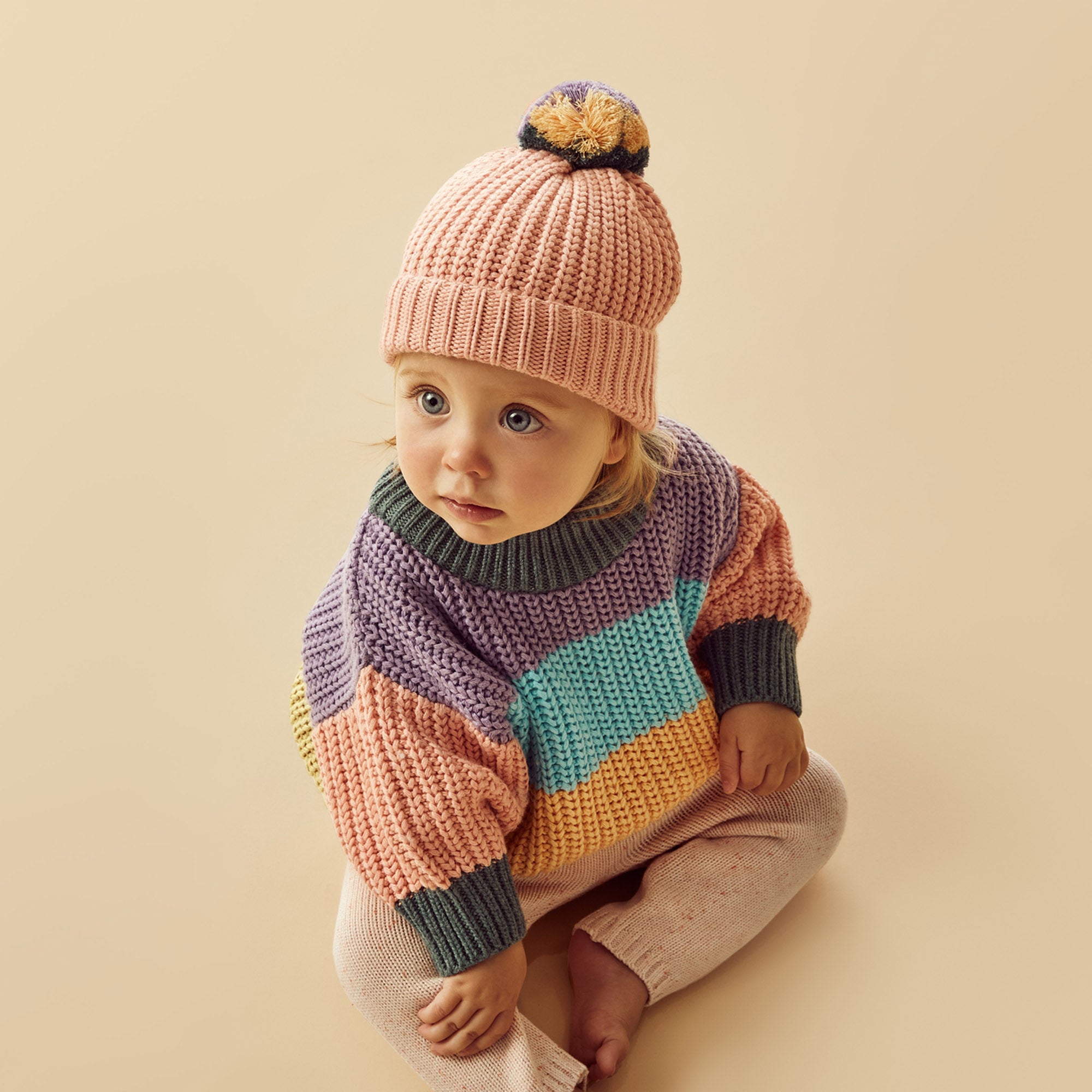 Rainbow Organic Cotton Knitted Sweater for Women - Soft & Cozy Pullover for Fall & Winter - Perfect for Casual Wear, Office & Outdoor Activities