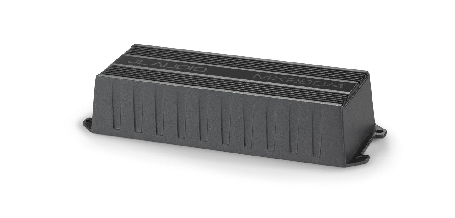 JL Audio MX280/4 4-Channel Class D Full Range Marine Amplifier - High Power Boat Audio System for Marine & Off-Road Vehicles