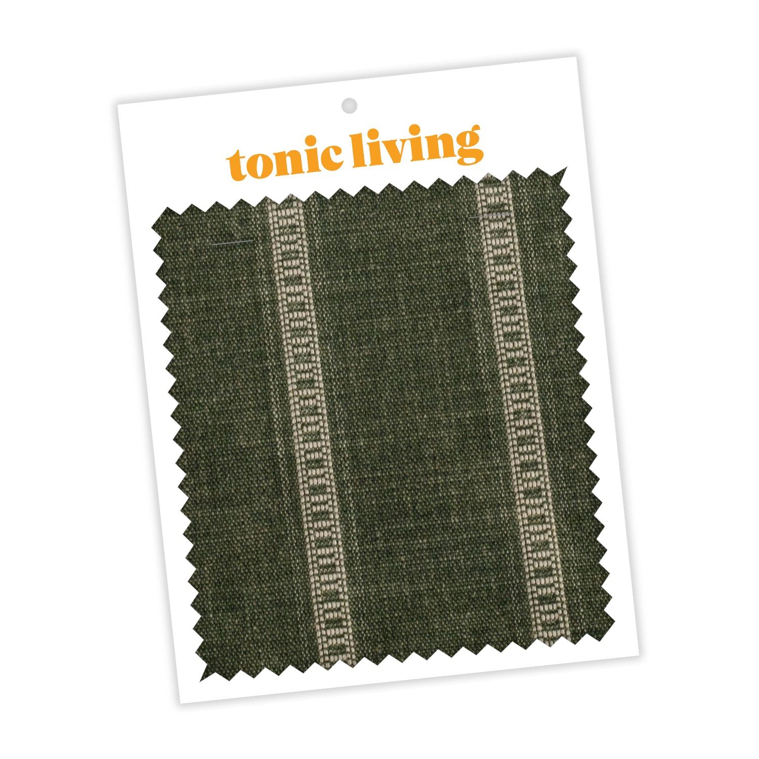 Brunswick Stripe Moss Green Fabric - Premium Upholstery Material for Sofas & Chairs | Buy Swatch Samples for Home Decor Projects