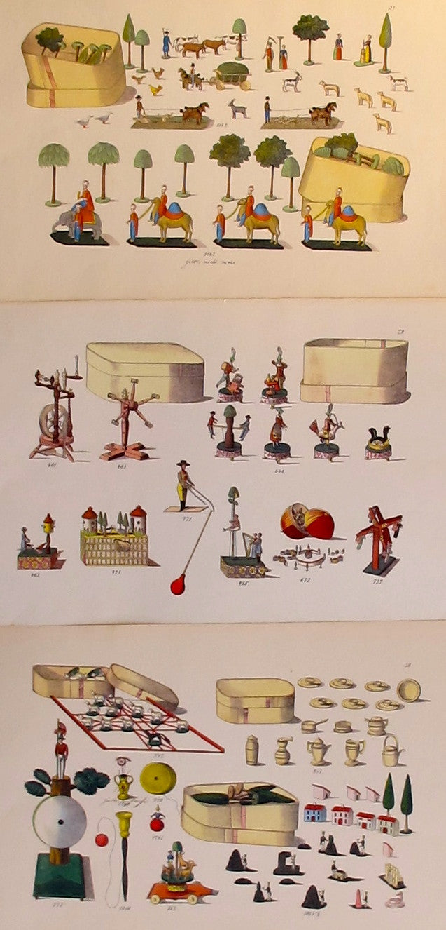 1870s Original Toy & Dollhouse Design Plans - Set of 3 Vintage Blueprints for Antique Collectors | Perfect for Historical Restoration Projects & Miniature Home Decor