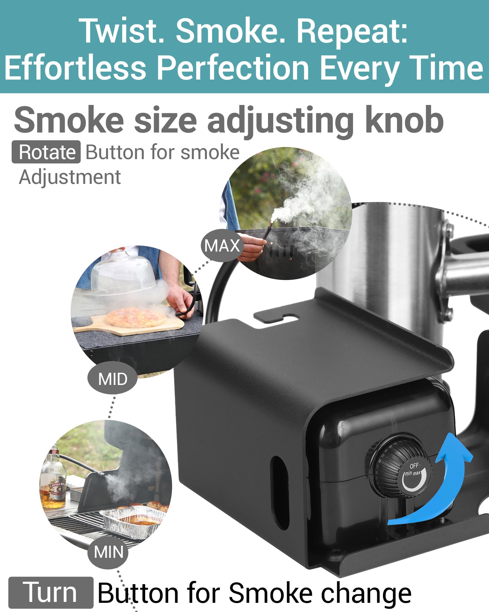 Premium Smoke Generator for Cheese & Meat - Cold & Hot Smoking Tube for Pellet Smokers, Grills & Blackstone Griddles - Portable Outdoor Smoker Box with Air Pump - Perfect for Camping, Backyard BBQs & Tailgating Parties
