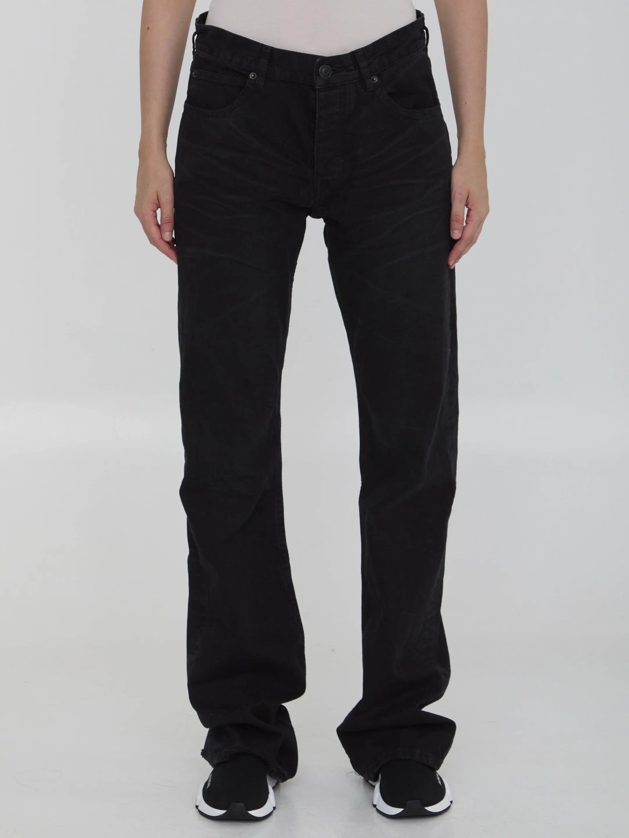 Balenciaga Low Waist Straight Leg Jeans for Women | High-Quality Denim Pants | Perfect for Casual Wear, Street Style & Night Out