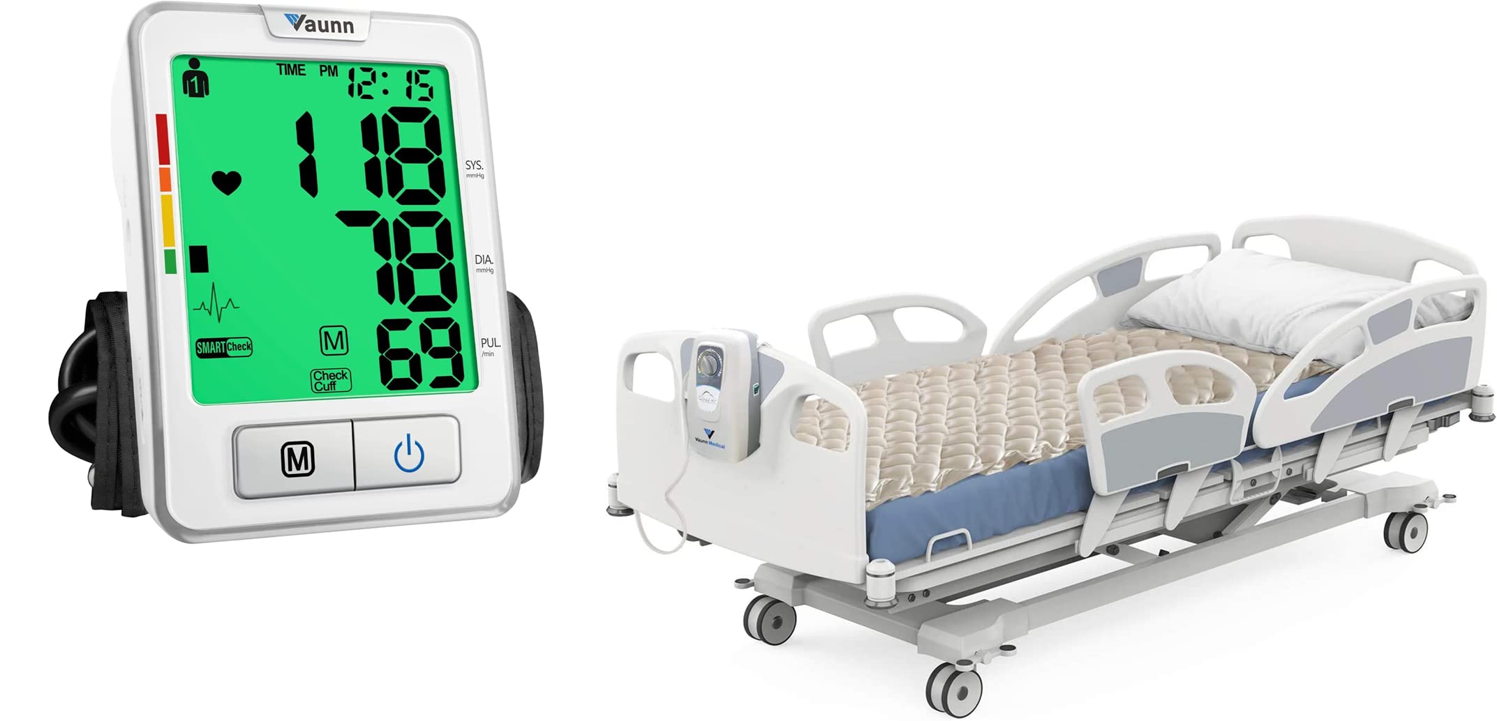 Vaunn Blood Pressure Monitor & Air Mattress Pump for Home Healthcare