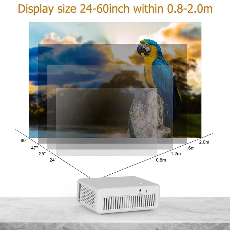 VVHUDA 1080P Portable LED Projector for Home Theater, Outdoor Movies & Gaming | USB, HDMI, Speaker Compatible | Perfect Gift for Movie Lovers & Gamers
