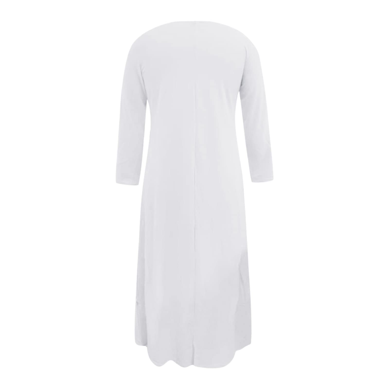 Long Sleeve Solid Color Abaya Dress for Women - Islamic Muslim Casual Maxi Dress with Under Dress | Perfect for Prayer, Mosque, and Everyday Wear