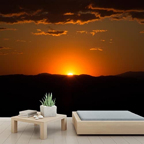 3D Horizon Sun Peel and Stick Wallpaper - Self-Adhesive PVC Wall Mural for Bedroom & Study Room - 78