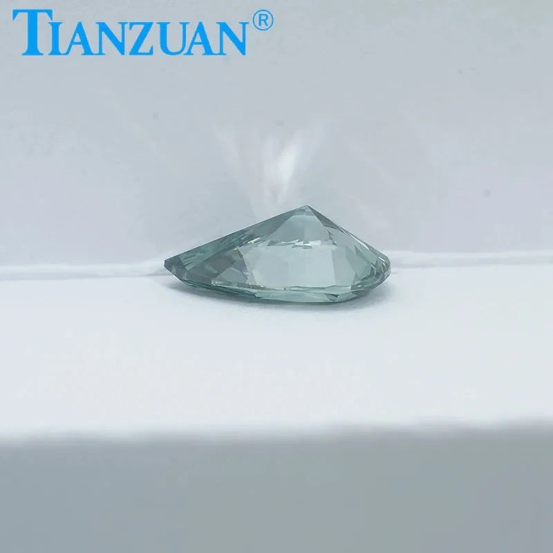 1.5CT Lab Grown Pear Cut Diamond - Vivid Green VS1 Clarity (GEMID Certified) | HPHT Loose Gemstone for Jewelry Making & Engagement Rings