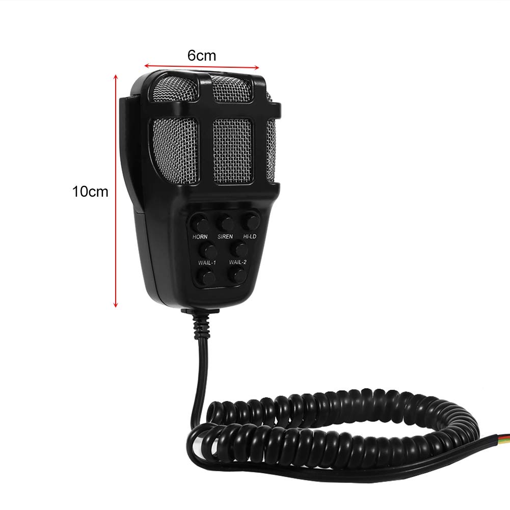 12V 100W 7-Tone Emergency Car Siren Speaker with Mic & PA System - 120dB Loud Vehicle Horn for Police, Ambulance, Security Trucks, Boats & Vans - Ideal for Emergency Alerts, Traffic Control & Public Safety