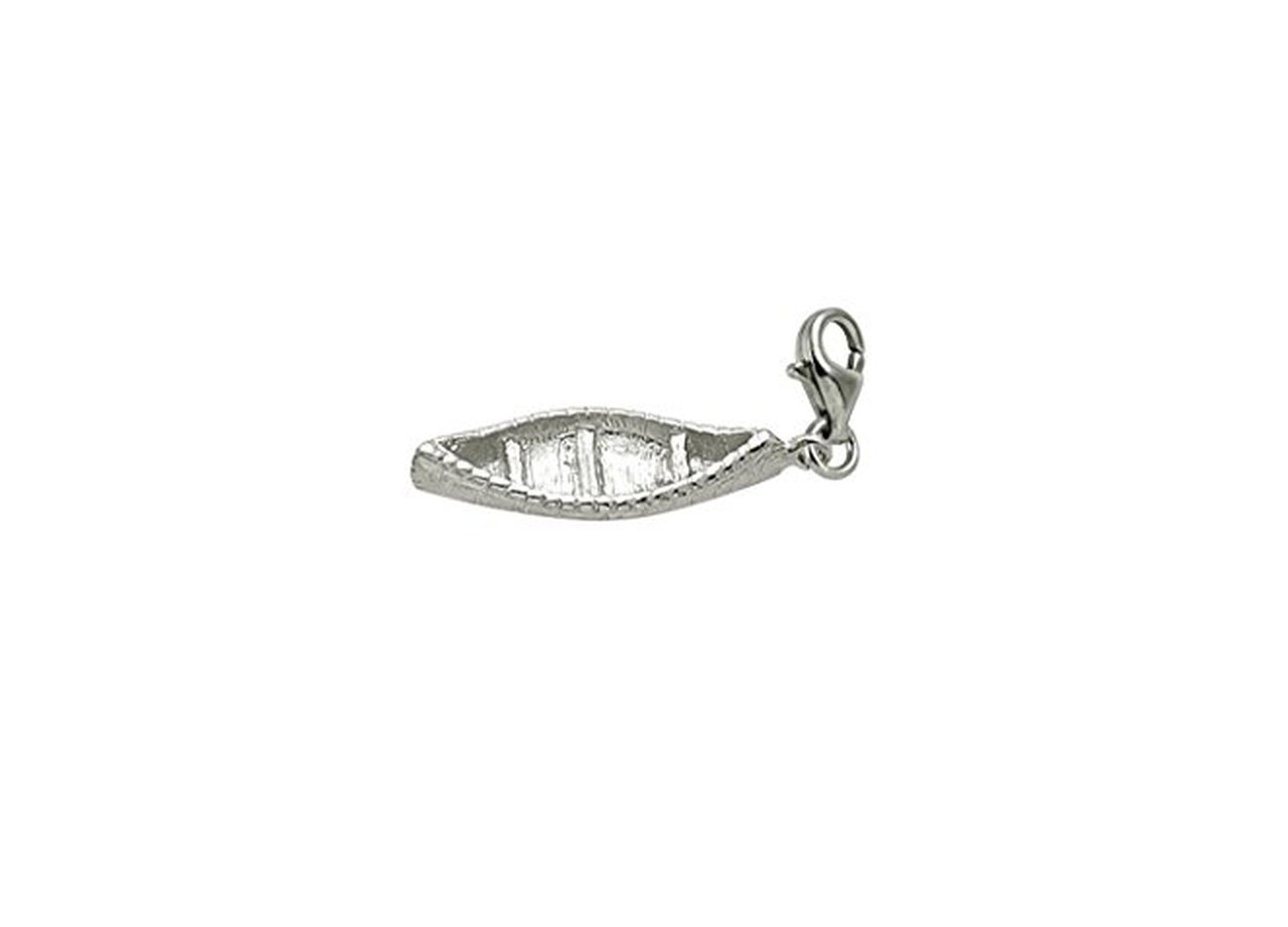 Handmade Canoe Charm with Lobster Claw Clasp - Jewelry Making Supplies for Bracelets & Necklaces - Perfect for DIY Crafts, Gifts, and Beach-Themed Accessories