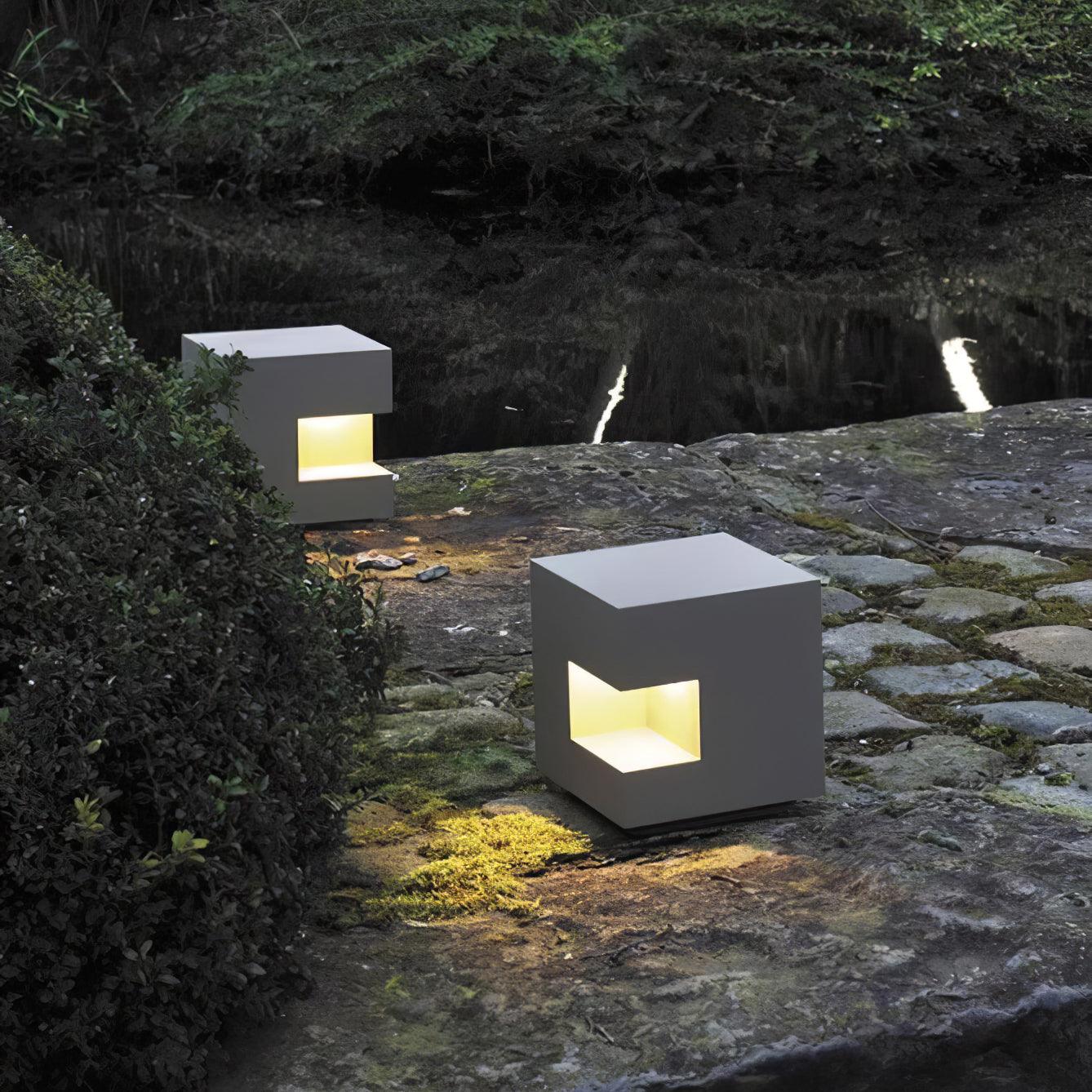 Regular Cube Post Outdoor Light - Durable LED Landscape Lighting for Garden, Pathway, and Patio - Perfect for Backyard, Driveway, and Deck Illumination