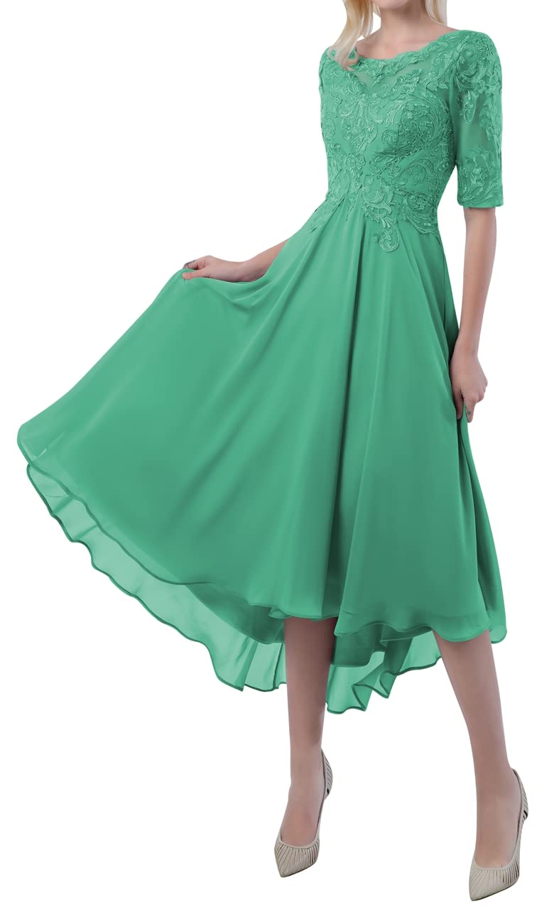 Elegant Lace Applique Mother of the Bride Dress - Women's Chiffon Evening Gown for Weddings, Parties & Special Occasions | Perfect for Formal Events, Cocktail Parties & Wedding Receptions