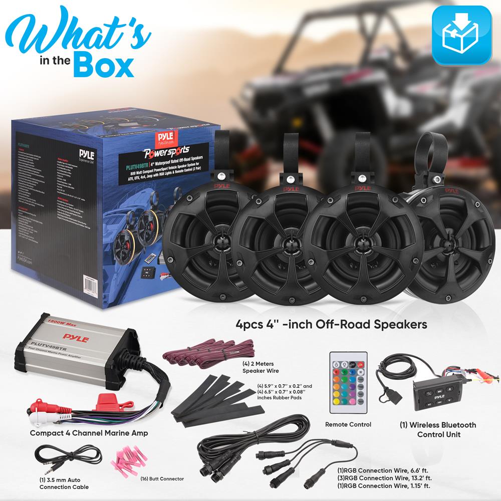 Premium Marine Wakeboard Tower Speaker System - Waterproof Bluetooth Speakers for Boats - Perfect for Wakeboarding, Watersports & Outdoor Adventures