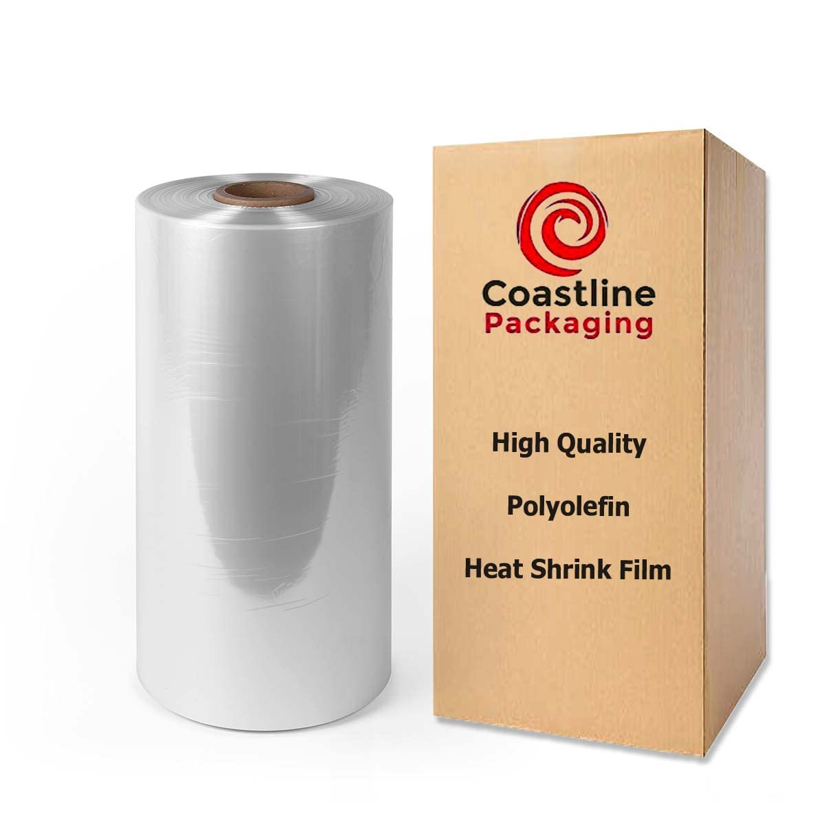 Coastline Packaging 20 Inch 100 Gauge 2625 Feet Center Fold Polyolefin Heat Shrink Wrap Film Roll - Perfect for Shipping, Storage & Bundling Items