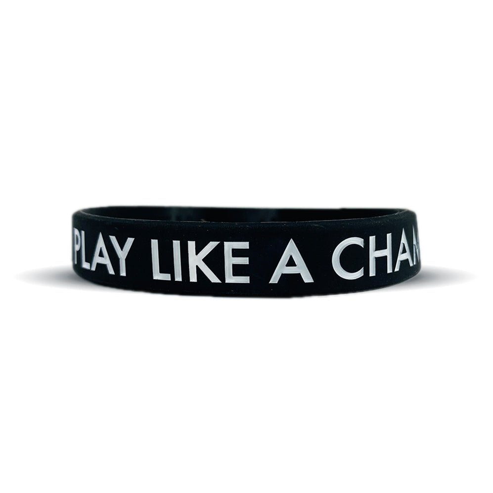 PLAY LIKE A CHAMPION Motivational Wristband - Inspirational Sports & Fitness Bracelet for Athletes, Gym Workouts & Everyday Motivation
