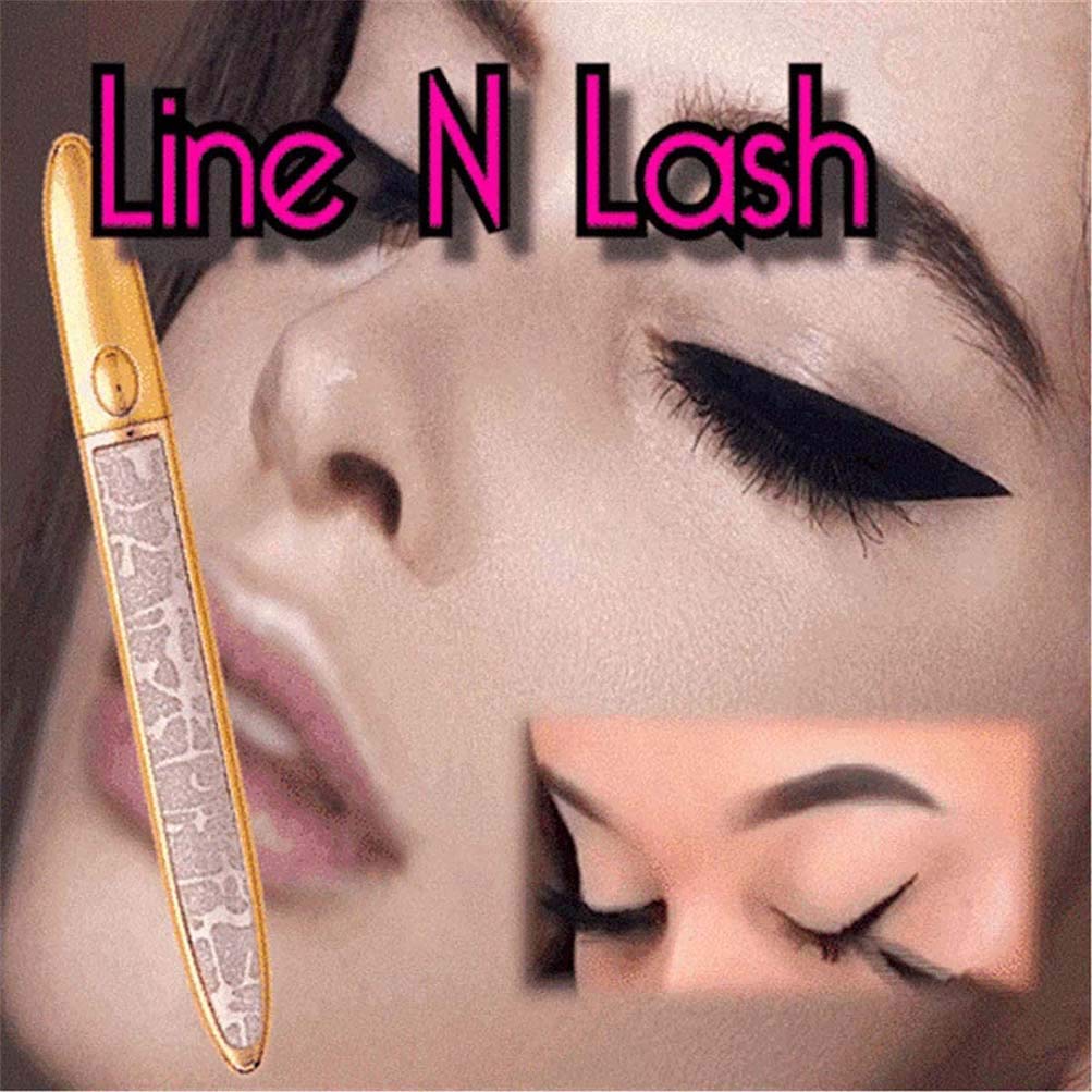 Agaze Line N Lash Quick-Drying Liquid Eyeliner Pen - 2 in 1 Self-Adhesive Lash Glue & Eyeliner, Waterproof No-Skip Smudge-Proof Makeup Pencil for Long-Lasting Eye Looks - Perfect for Daily Wear, Special Occasions & Professional Makeup Artists