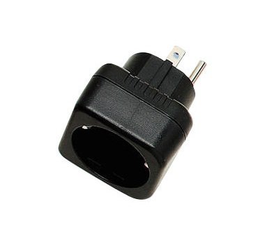 Grounded EU to US/Canada/Mexico Plug Adapter - European Schuko to North American Power Converter for Travel, Business Trips & Electronics Charging