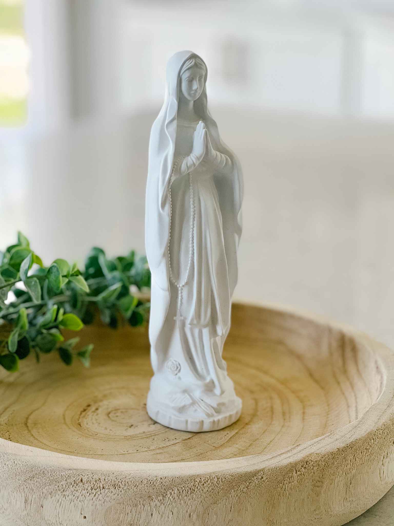 Our Lady of the Rosary Statue - Handcrafted Catholic Religious Statue for Home Altar, Prayer Room & Garden Decor - Perfect for Devotion & Spiritual Gifts