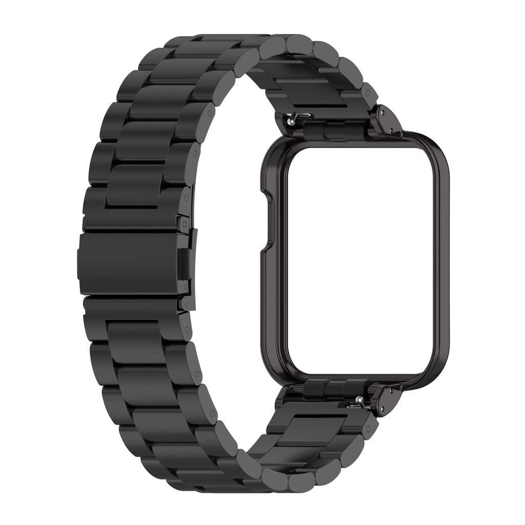 Premium Stainless Steel Band for Redmi Watch 1/Mi Watch Lite - Durable Waterproof Smartwatch Strap Replacement - Perfect for Workouts, Swimming & Everyday Wear