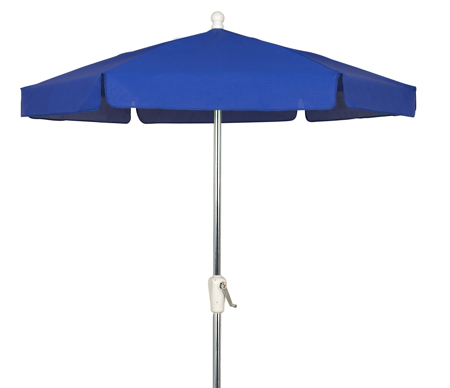 7.5ft Pacific Blue Garden Umbrella with Push-Button Tilt - Heavy Duty Bright Aluminum Pole for Patio, Deck & Outdoor Dining | UV Protection & Wind Resistant