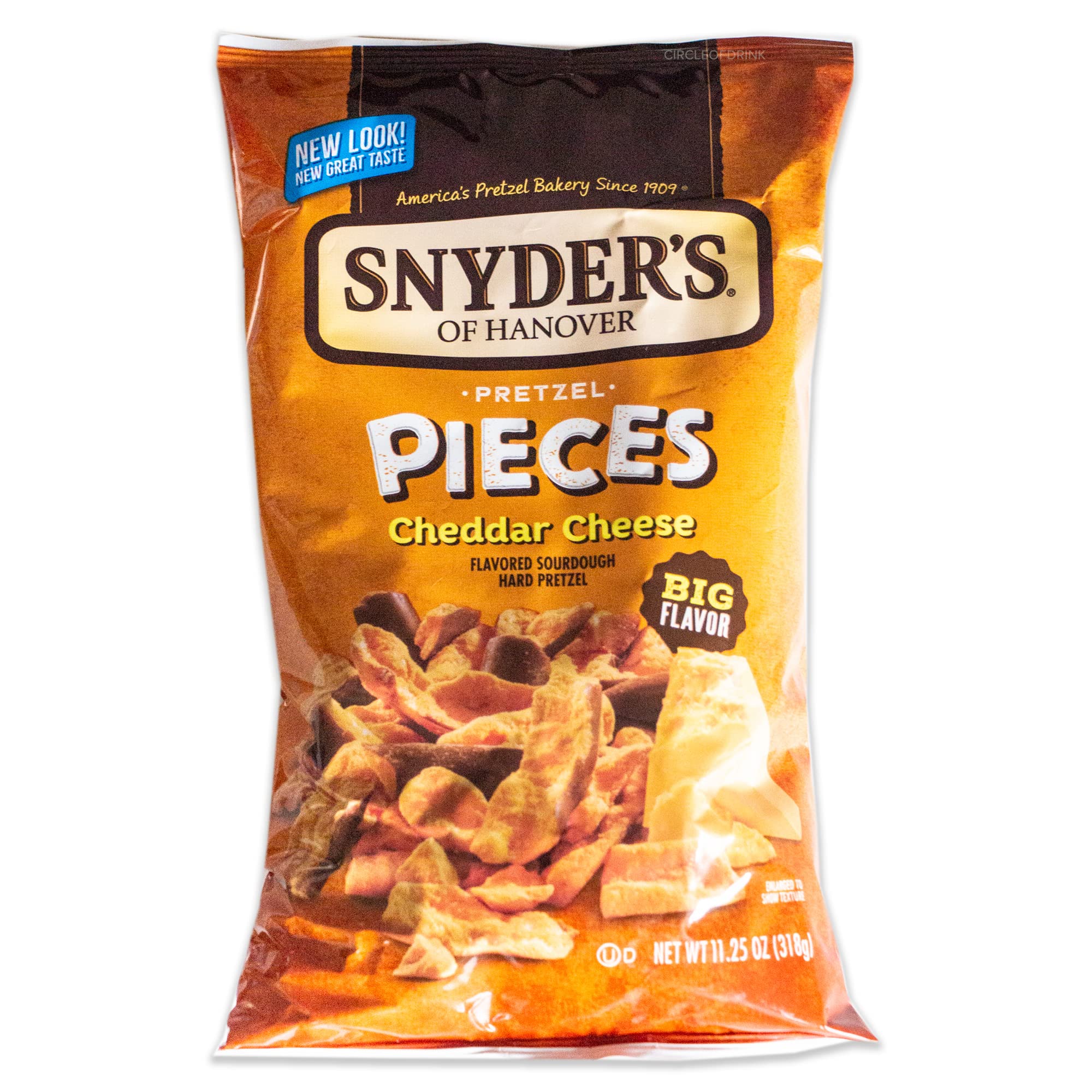 Snyder's Honey Mustard & Onion Pretzel Pieces and Cheddar Cheese Pretzel Bites Variety Pack - 4 Bags (11.25oz Each) - Crunchy Snacks for Parties, Movie Nights & On-The-Go