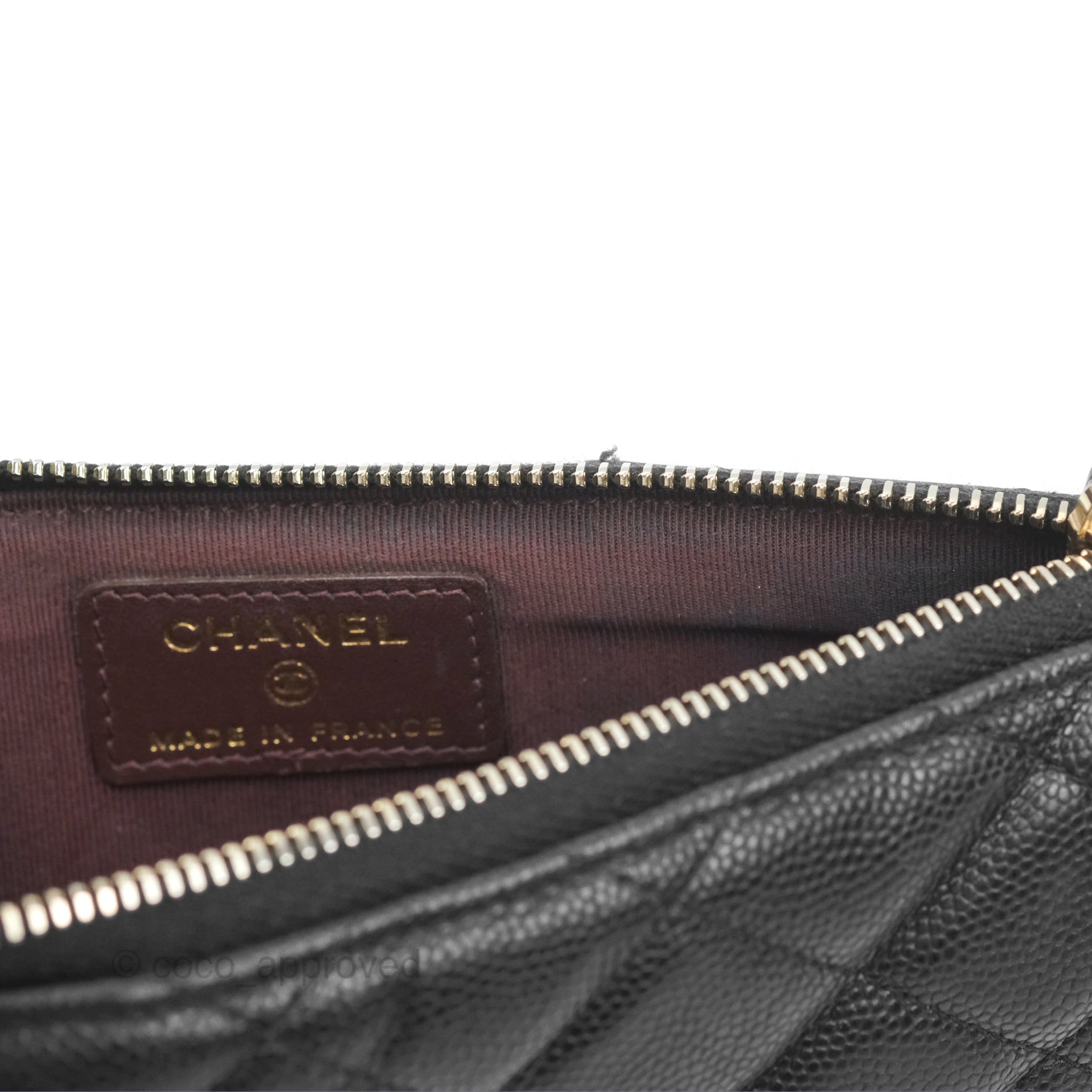 Chanel Classic Long Wallet Pouch Black Caviar Leather - Luxury Designer Wristlet Clutch for Women | Perfect for Evening Events, Parties & Daily Use