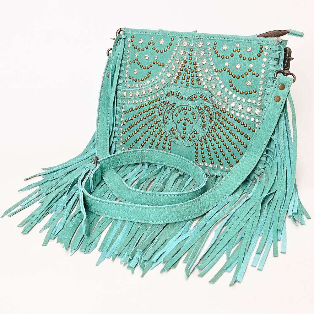 American Darling ADBG1322B Genuine Leather Women's Western Handbag - Hand Tooled Cowhide Purse for Casual Outings, Rodeo Events & Country Style Fashion