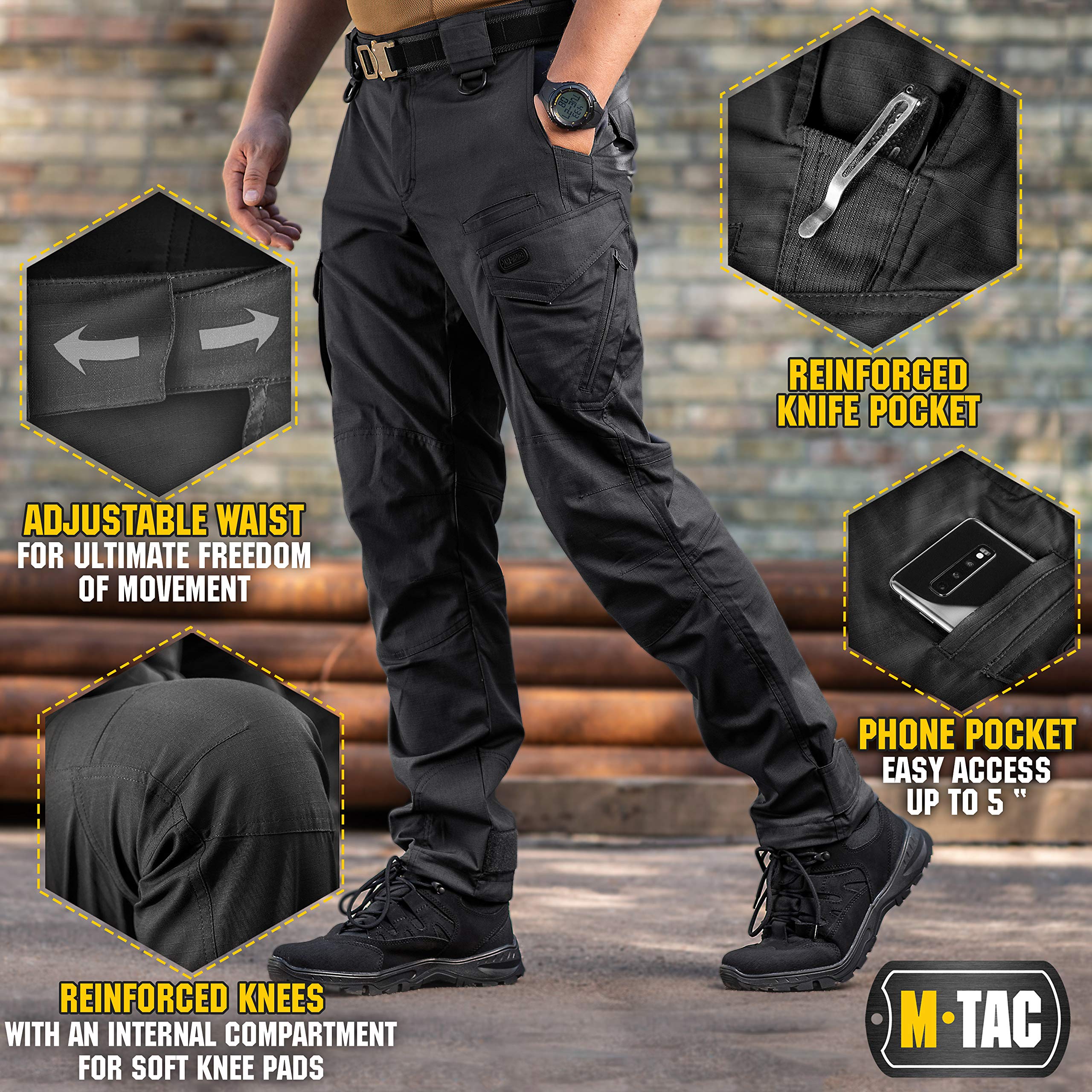 Aggressor Flex Men's Tactical Pants - Durable Cotton Cargo Pants with Multiple Pockets for Outdoor, Hiking & Workwear | Military Style Utility Pants for Adventure & Everyday Use