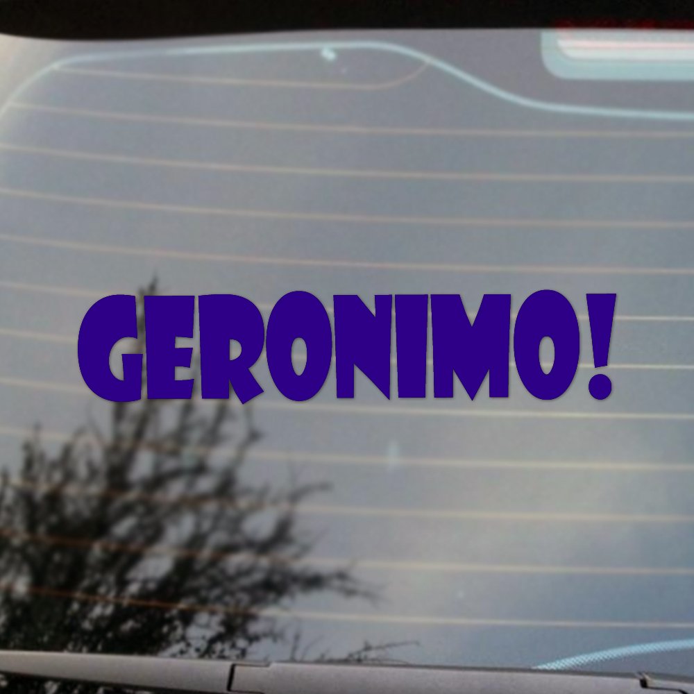 Geronimo Doctor Vinyl Decal for Cosplay & Fan Gear - Vibrant Purple Sticker for TARDIS, DIY Projects & Fan Merchandise