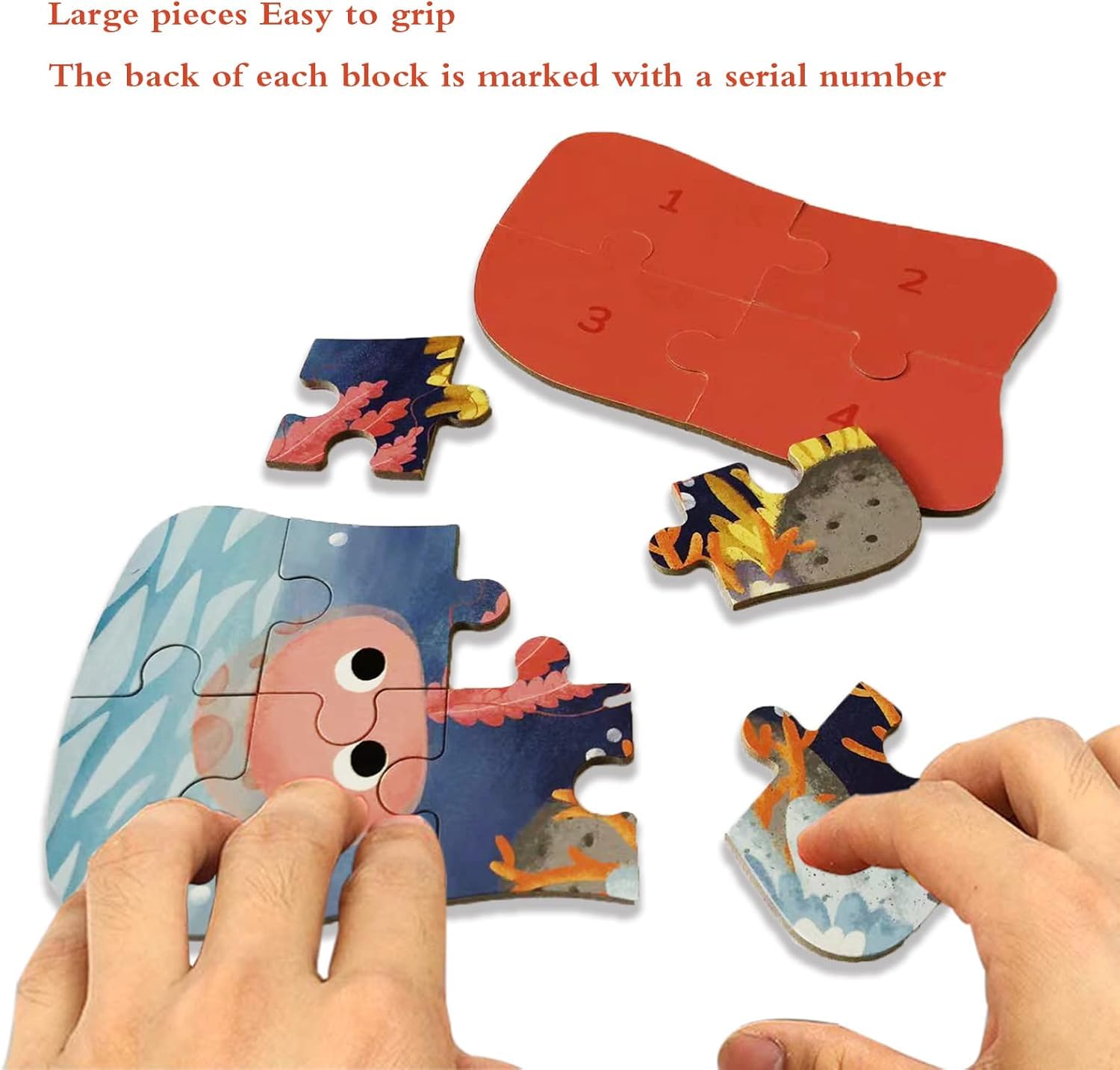 Wooden Puzzles for Kids Ages 2-5 - Educational Toddler Learning Toys for Boys & Girls - Perfect for Early Childhood Development & Playtime Activities
