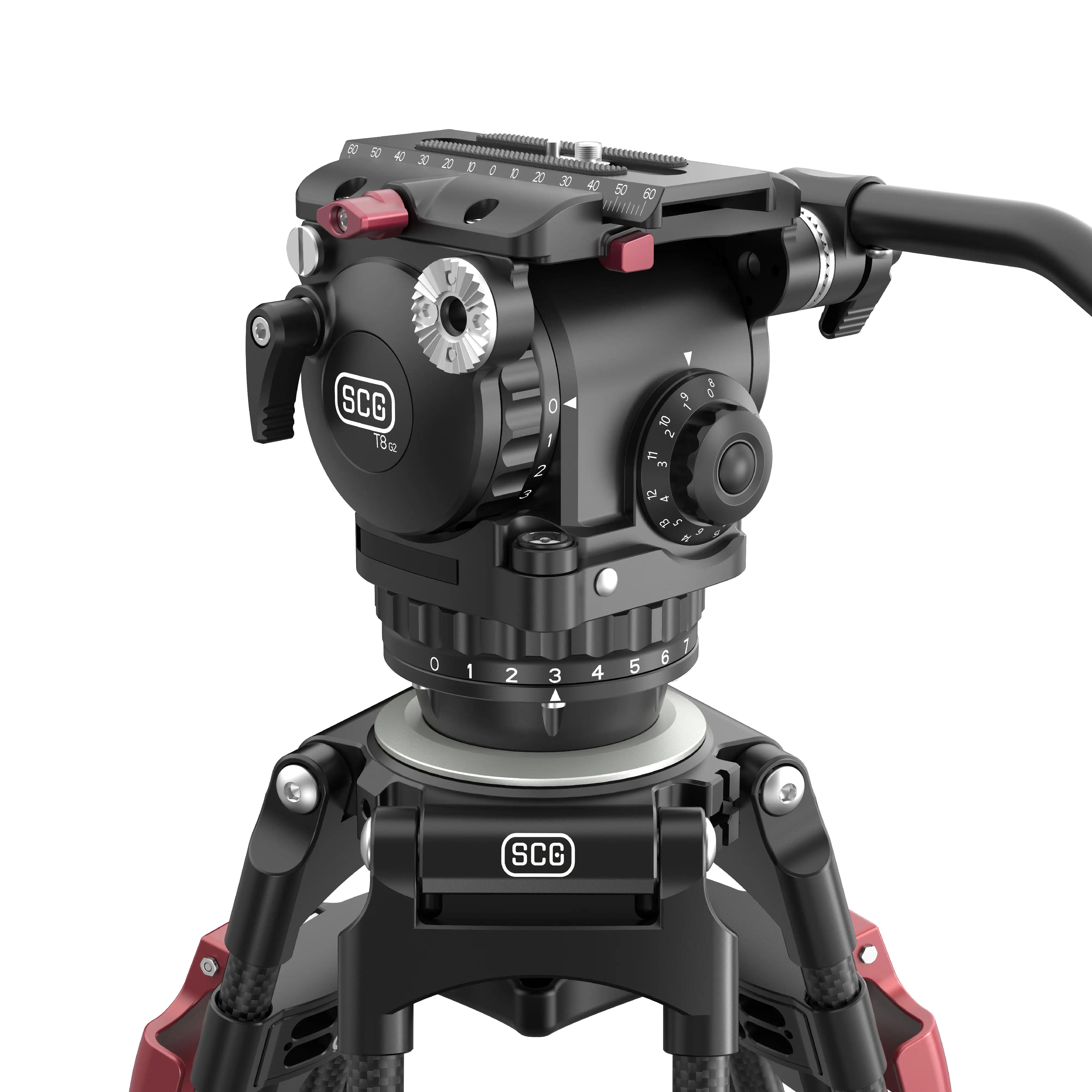 SCG T8 G2 StediFast HD Professional Tripod System - Lightweight Aluminum Camera Stand for DSLR, Mirrorless & Video Cameras - Perfect for Photography, Videography & Live Streaming