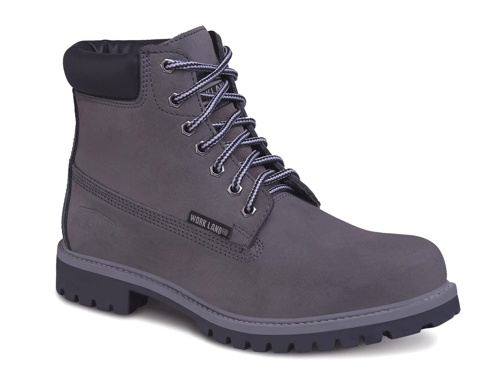 WORKLAND 77611 Men's Lightweight Lace-Up Hiking Boots - Slip Resistant Soft Toe Leather Casual Work Boots for Outdoor, Hiking & Daily Wear - Botas para Hombre