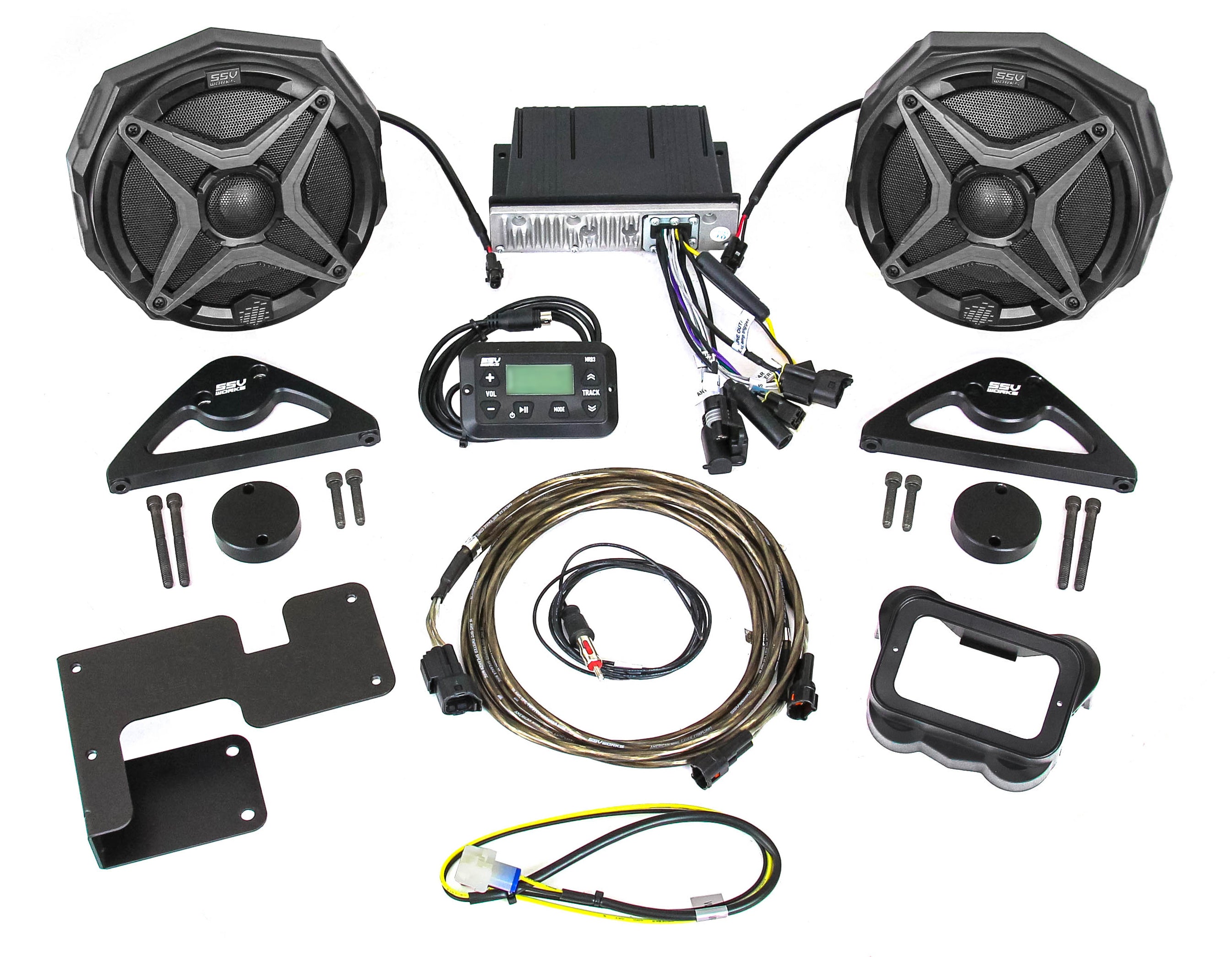 2 SSV Speaker Kit for Can-Am UTVs - High-Performance Audio System for Off-Road Adventures & Outdoor Parties