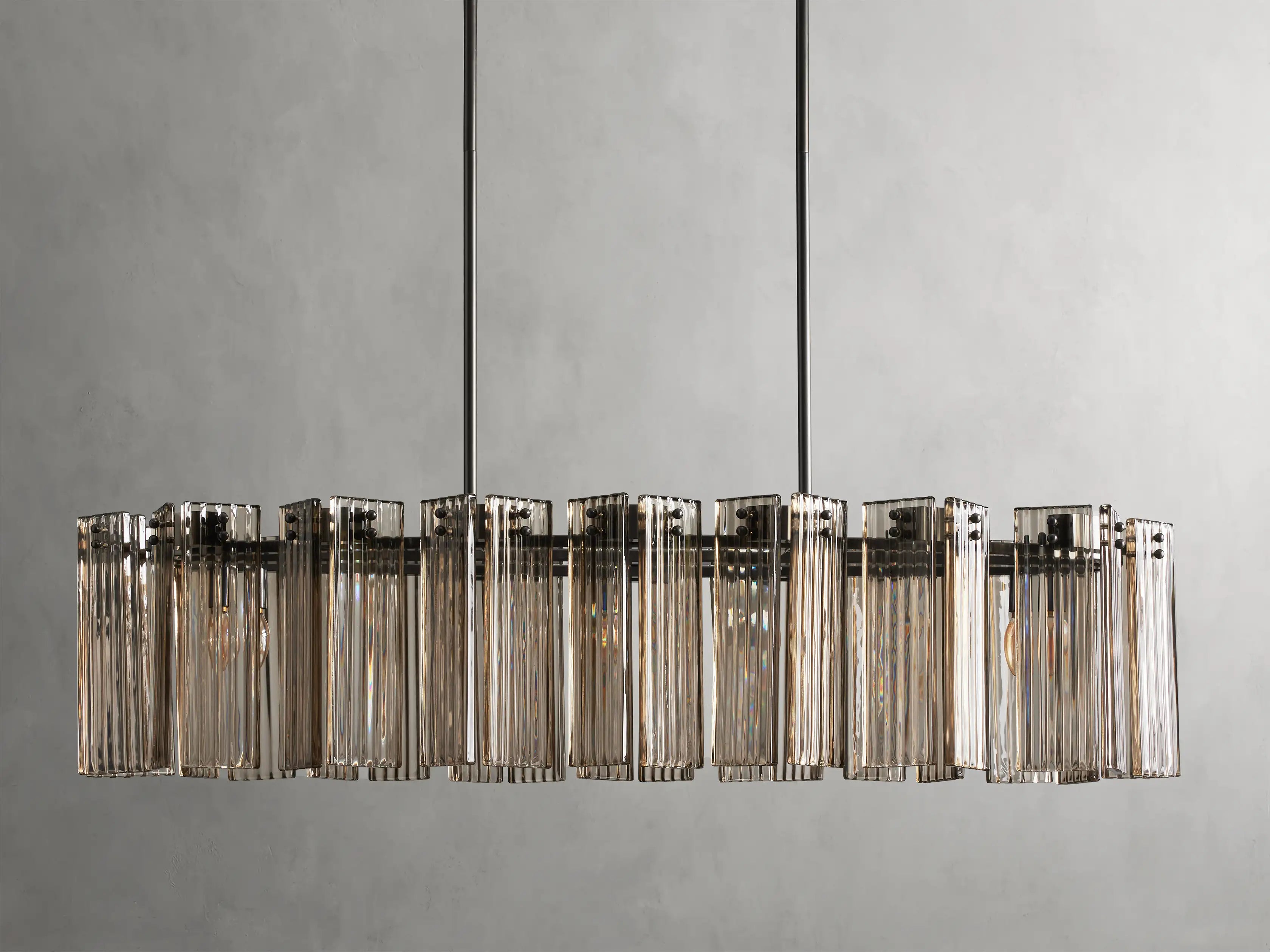 Delsie Oval Chandelier 51'' 63'' 72'' - Modern Crystal Ceiling Light Fixture for Dining Room, Living Room & Bedroom Lighting