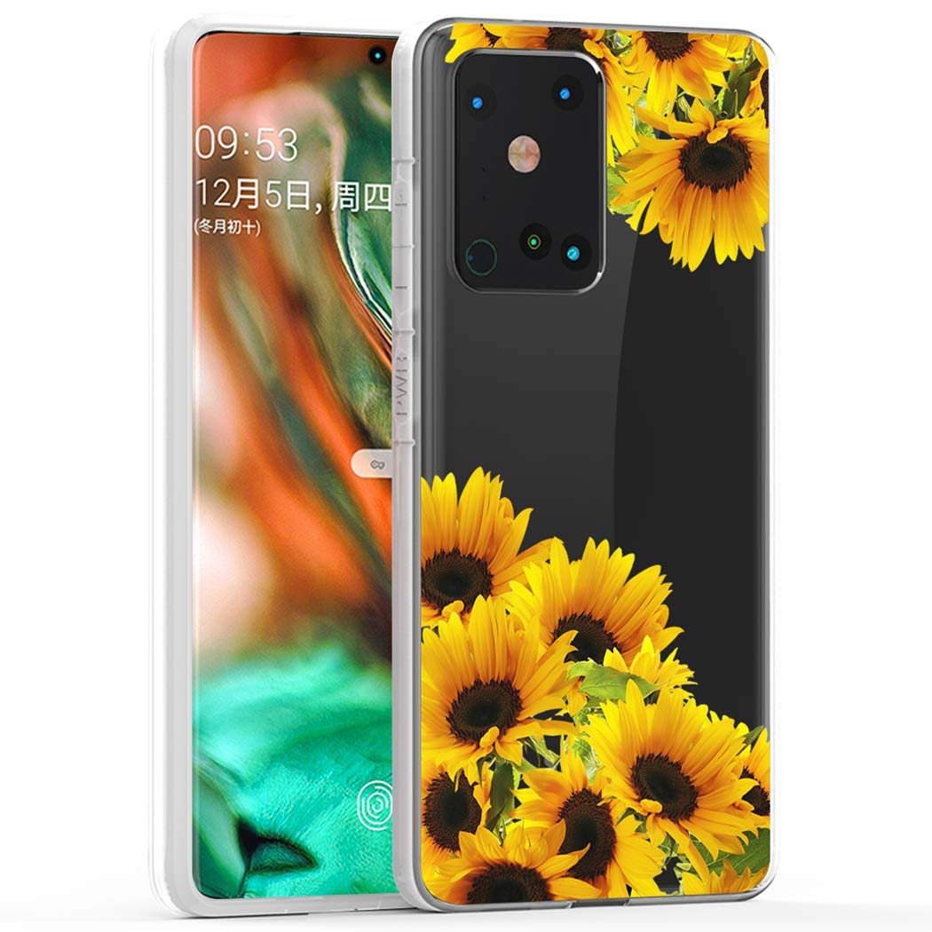 **Samsung Galaxy S20 Ultra 5G Case - Cute Clear Slim Shockproof Soft TPU Protective Cover with Sunflower Design for Girls - Perfect for Everyday Use, Travel & Outdoor Activities**