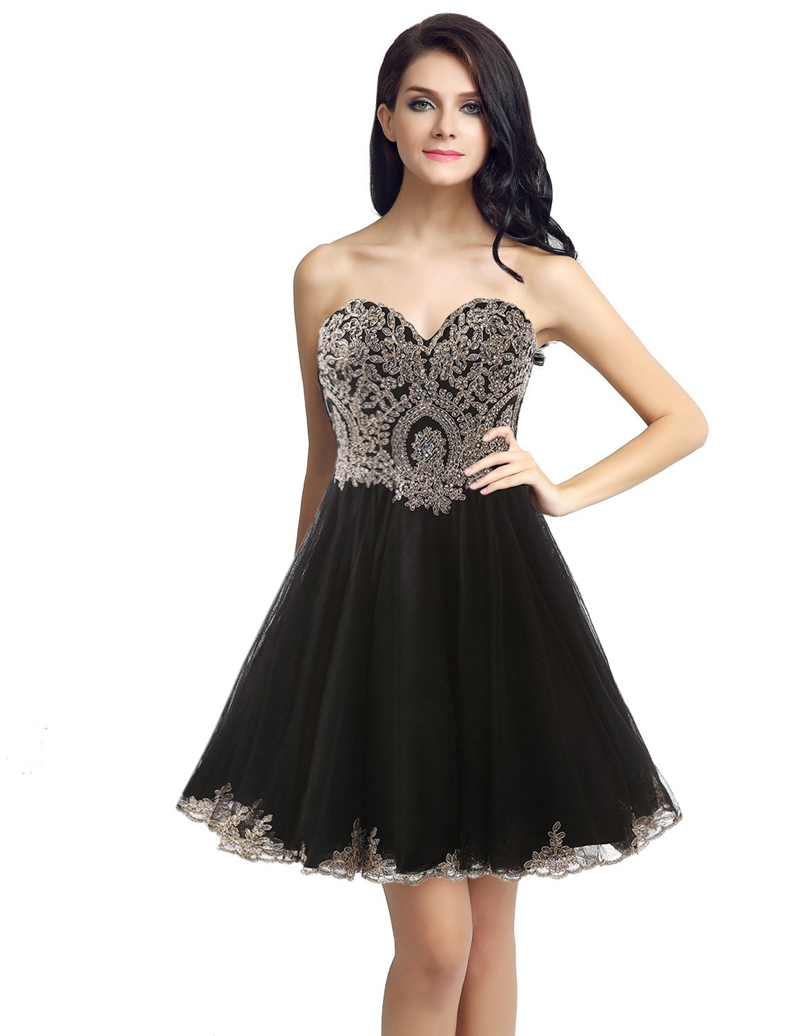 Sarahbridal Women's Sparkling Tulle Sequin Short Homecoming Dress Prom Gown SD034 - Perfect for Homecoming, Prom, Cocktail Parties & Special Occasions