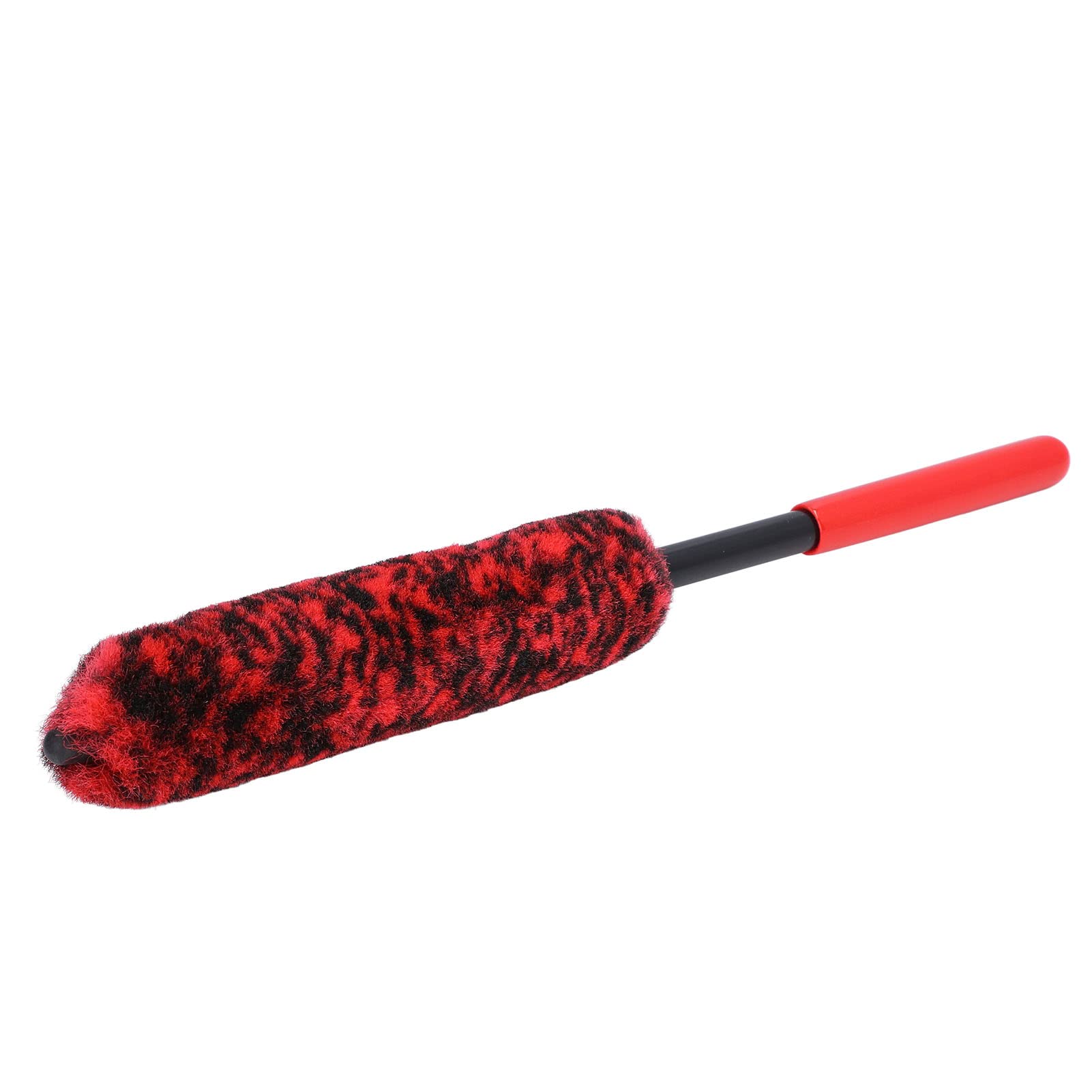 Universal Car Wheel Hub Cleaning Brush - Flexible Long Handle Tire Detailing Brush for Alloy Rims & Fenders (Red) - Perfect for Car Wash, Auto Detailing & Wheel Maintenance