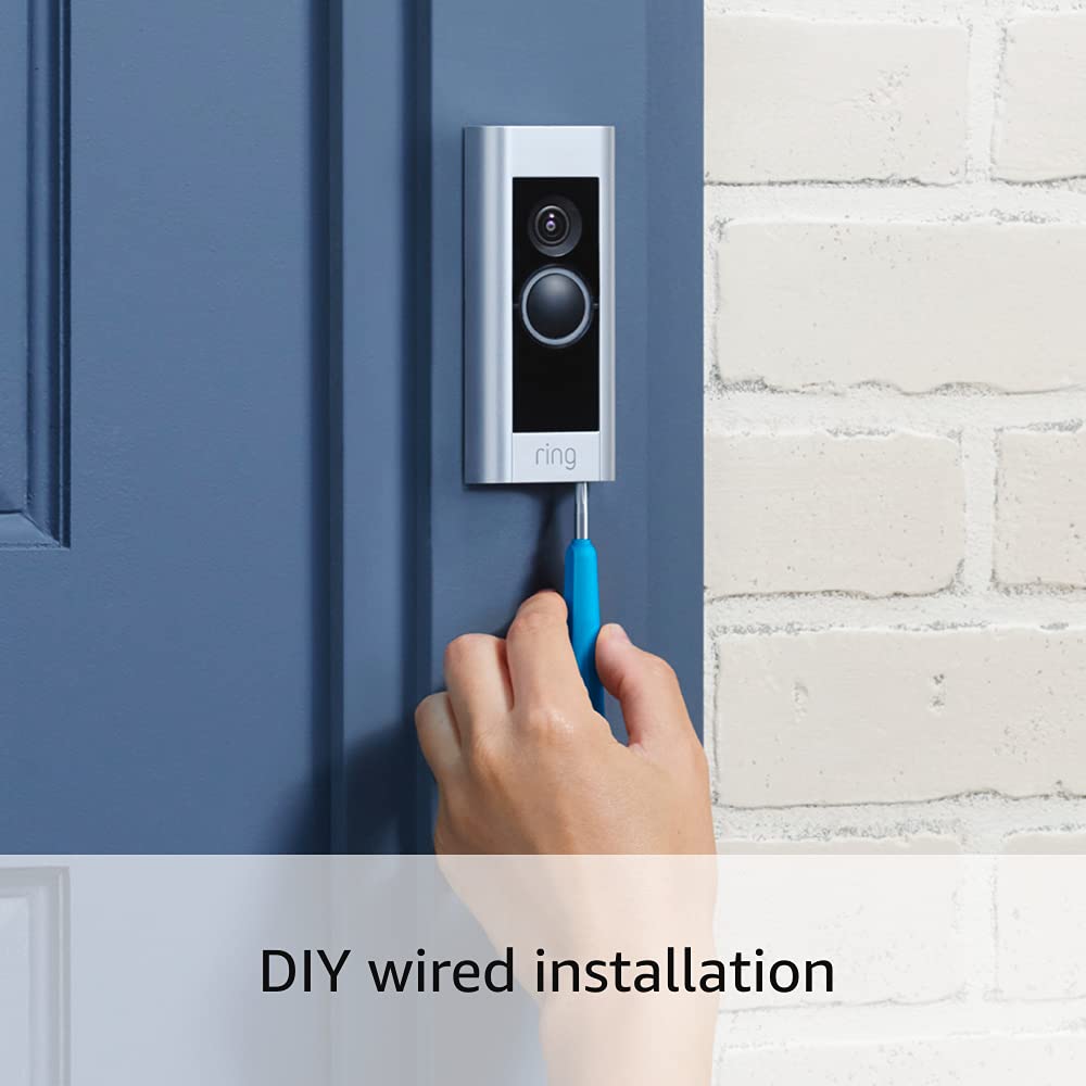 Ring Wired Doorbell Plus with Floodlight Cam - HD Video, Motion Detection, 2-Way Talk - Home Security System for Front Door Protection (White) - Perfect for Houses, Apartments & Smart Home Integration