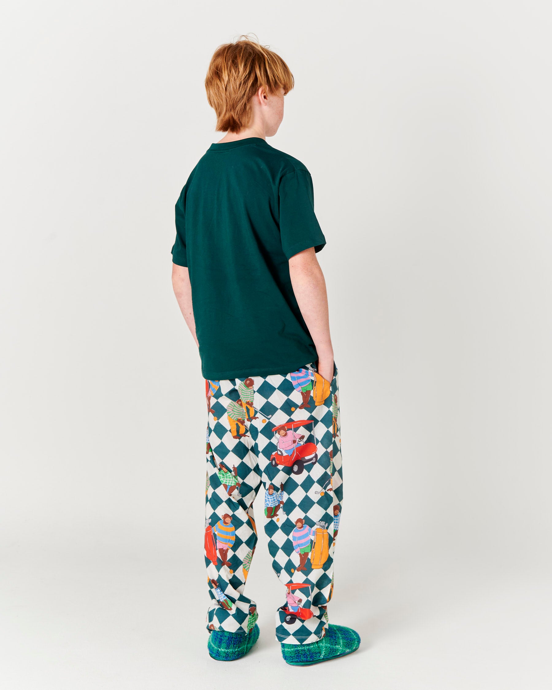 Hole In One Teen Organic Cotton Tee & Pant Pajama Set - Soft & Comfortable Sleepwear for Boys & Girls - Perfect for Bedtime, Lounging & Sleepovers
