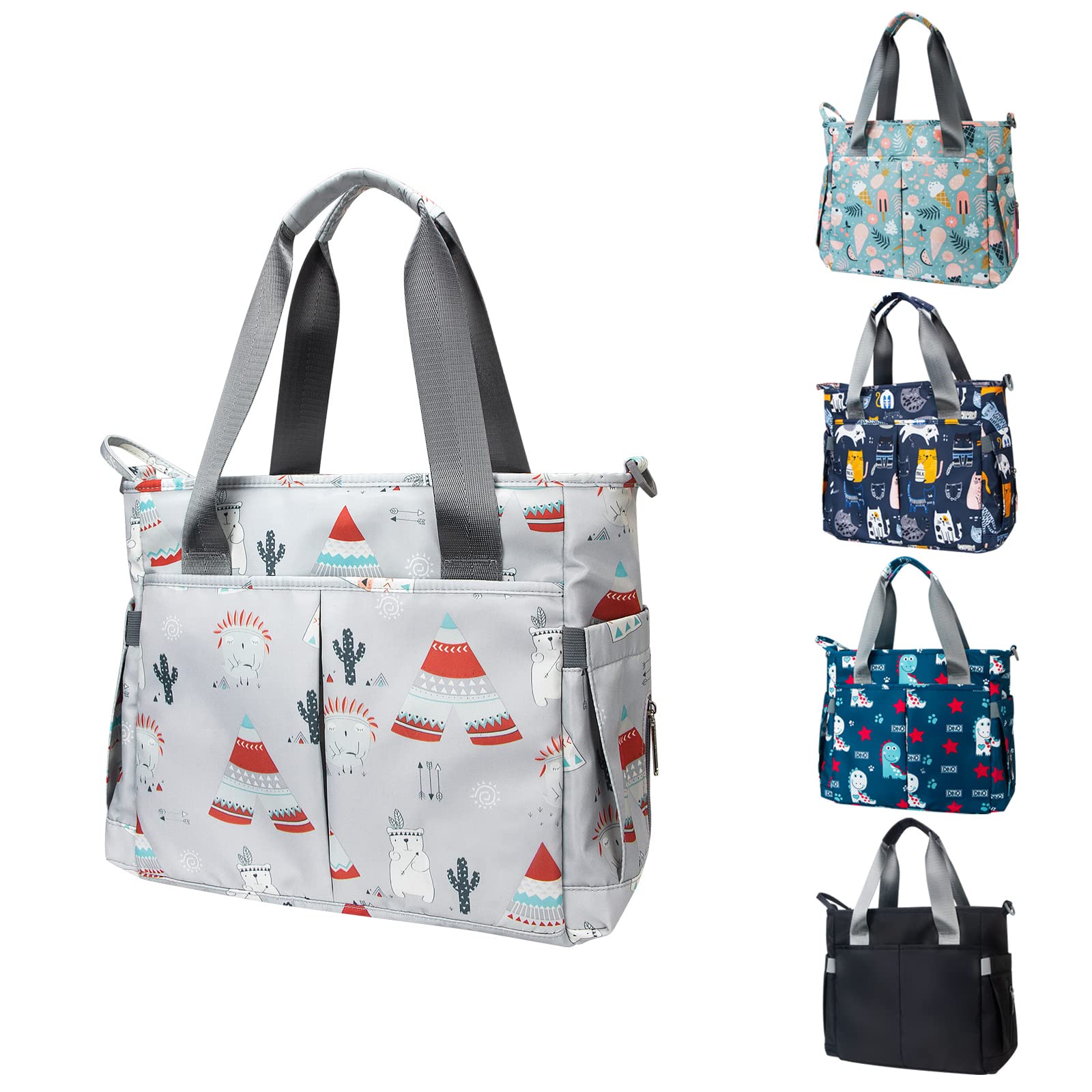 **Large Multifunctional Diaper Bag Tote for Moms & Dads - Waterproof Travel Messenger Bag with Insulated Pockets, Stroller Straps & Changing Pad - Perfect for Baby Outings, Daycare & Family Trips**