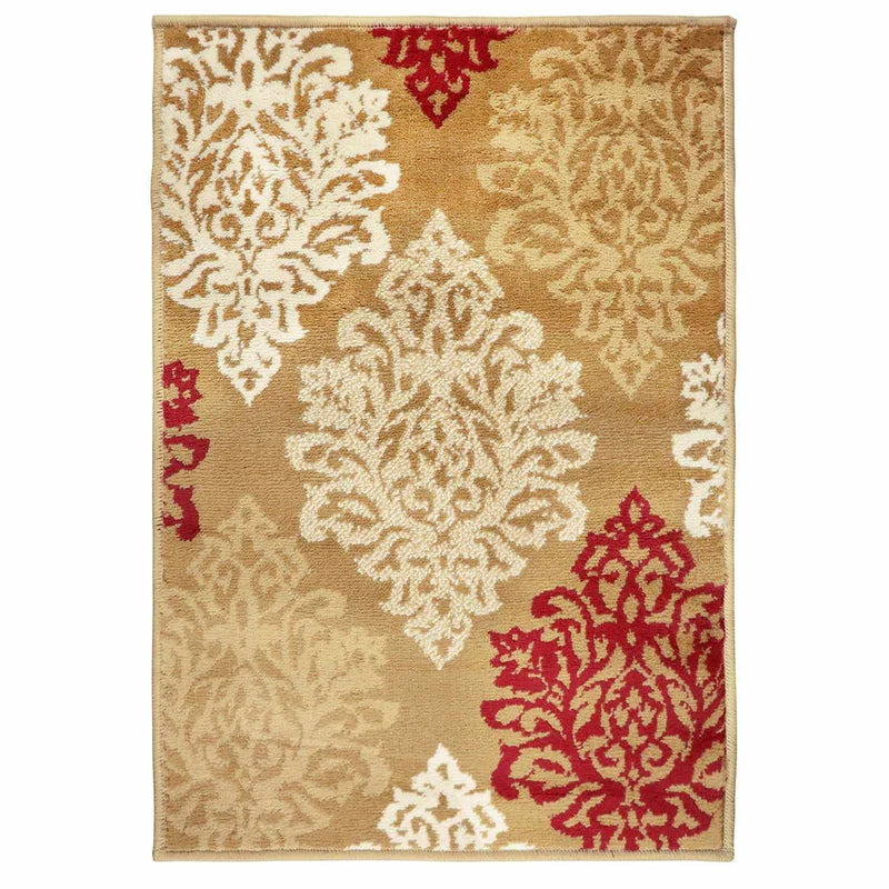 Danvers Contemporary Floral Damask Indoor Area Rug - Soft Non-Slip Living Room Carpet for Bedroom, Dining Room & Home Decor